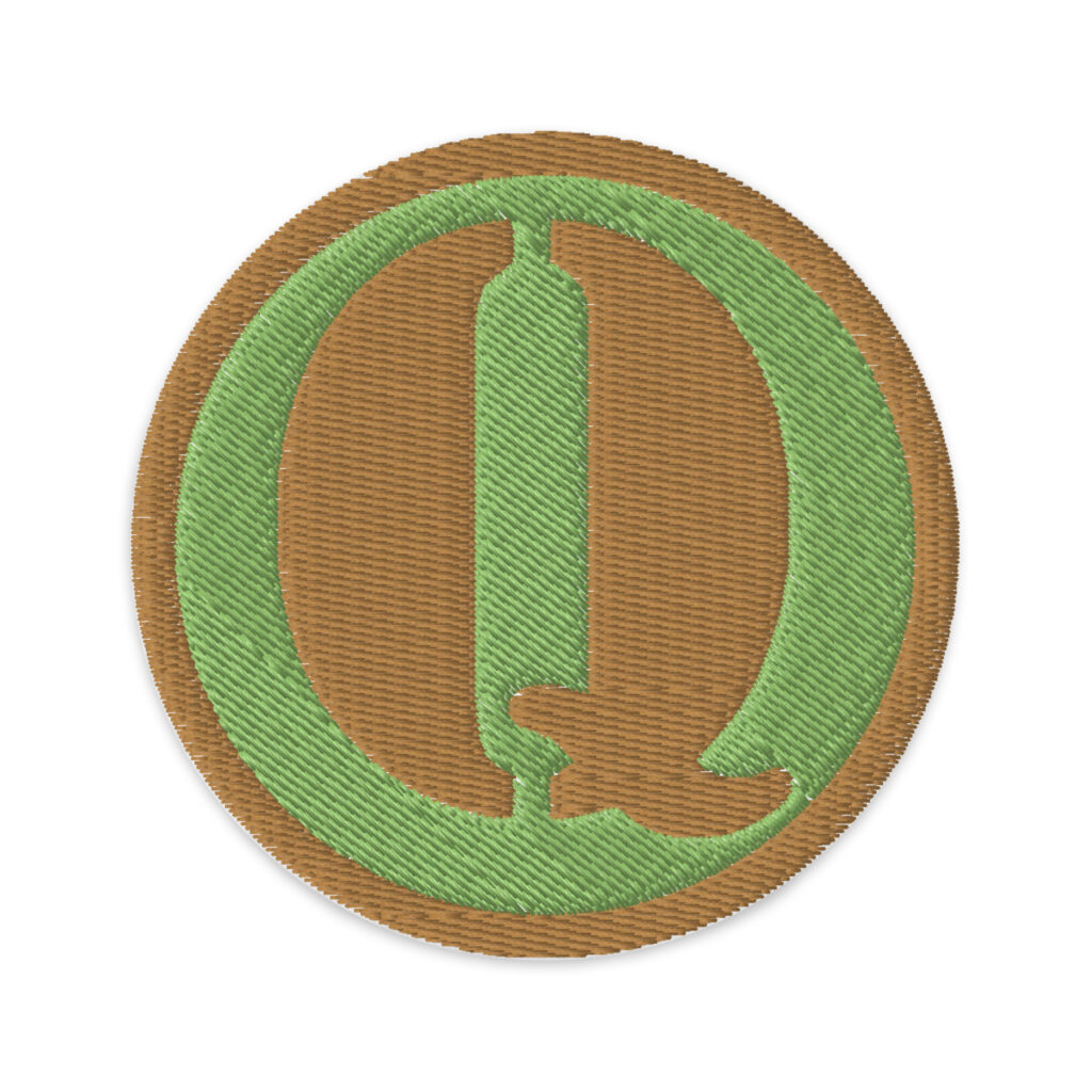 KEW GREEN and BROWN Embroidered patches Denim and Patches