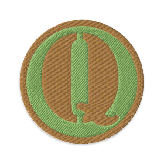 KEW GREEN and BROWN Embroidered patches Denim and PAtches