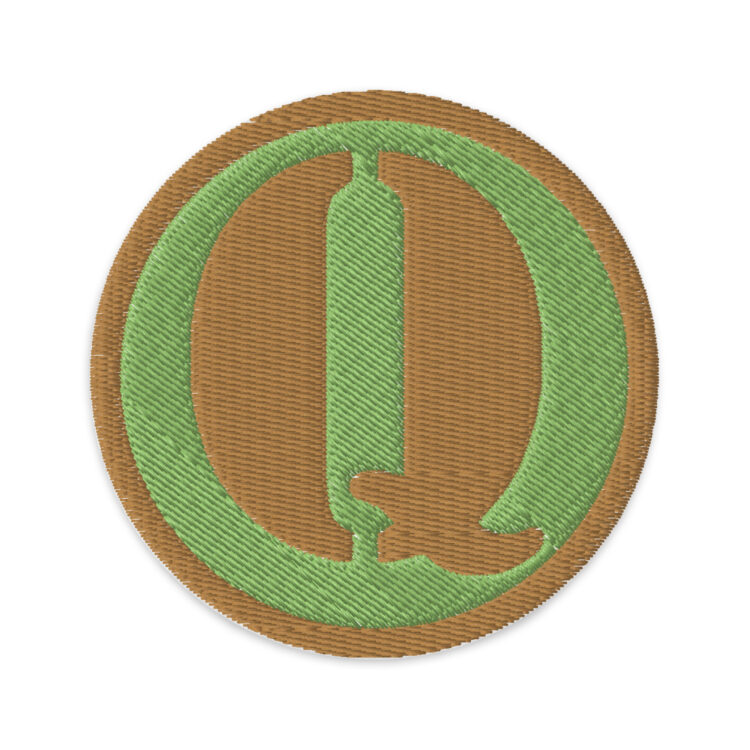 KEW GREEN and BROWN Embroidered patches Denim and PAtches