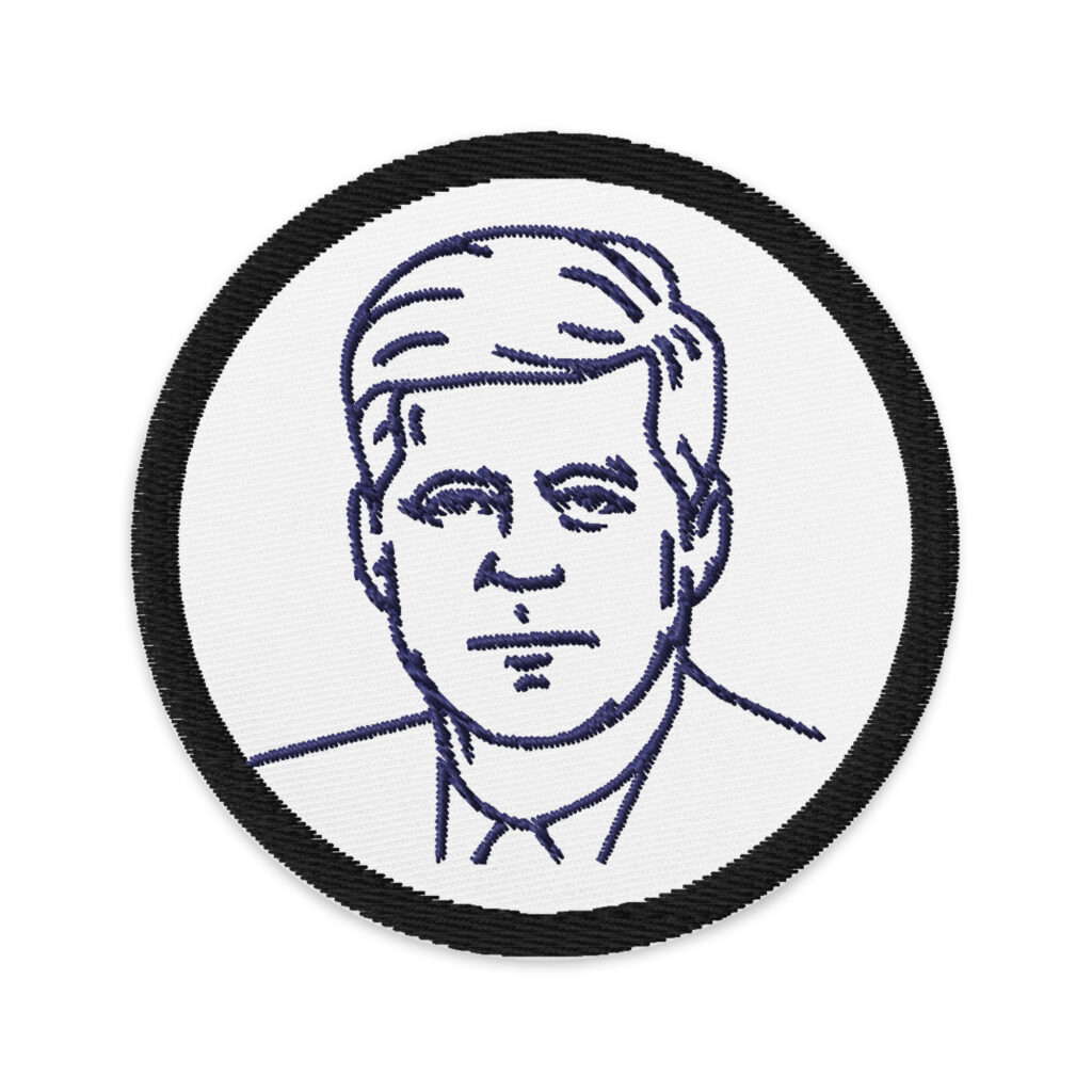 John F. Kennedy Embroidered patches Denim and Patches