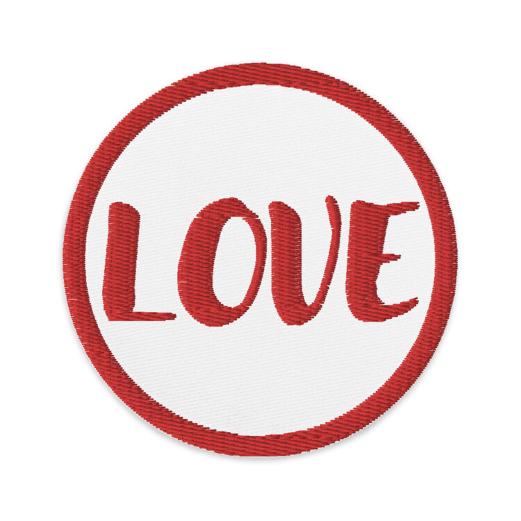 LOVE in "Modern Love" Embroidered patches Denim and Patches