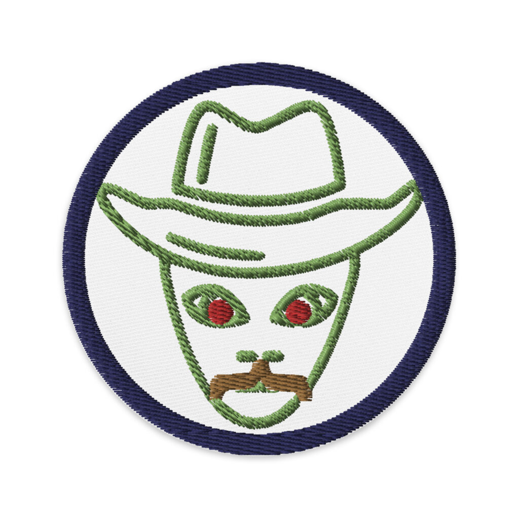 Alien Cowboy - Embroidered patches Denim and Patches