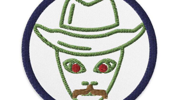 Alien Cowboy - Embroidered patches Denim and Patches