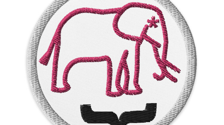PINK ELEPHANT - Embroidered patches Denim and Patches