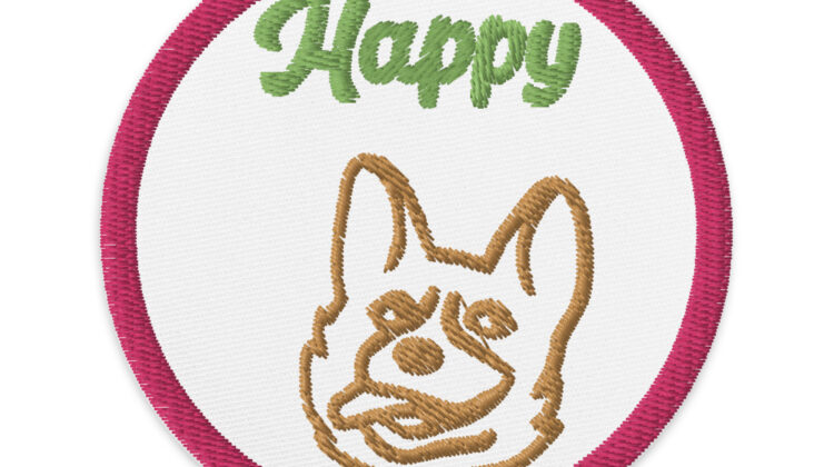 Happy - Embroidered patches Denim and Patches