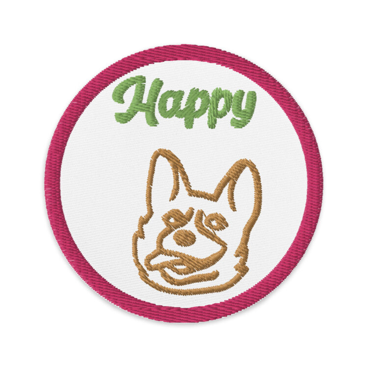 Happy - Embroidered patches Denim and Patches