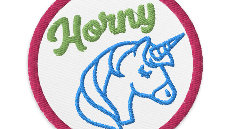 Horny Unicorn - Embroidered patches Denim and Patches