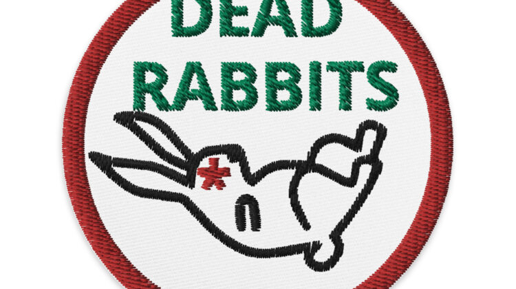 DEAD RABBITS - Embroidered patches Denim and Patches