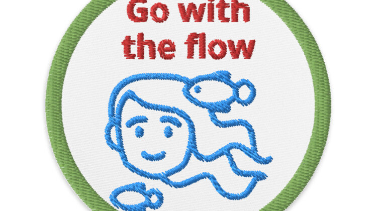 Go with the flow - Embroidered patches Denim and Patches