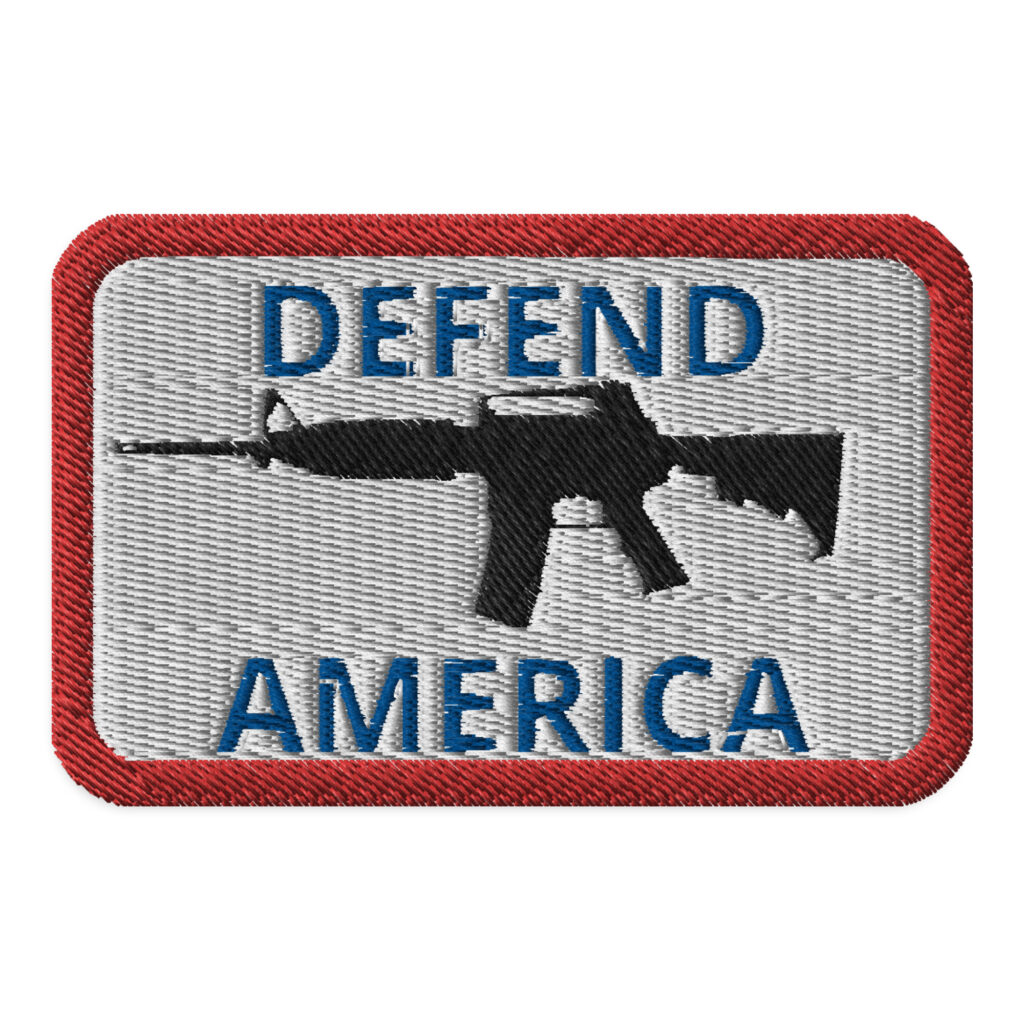 DEFEND AMERICA (2) Embroidered patches Denim and Patches