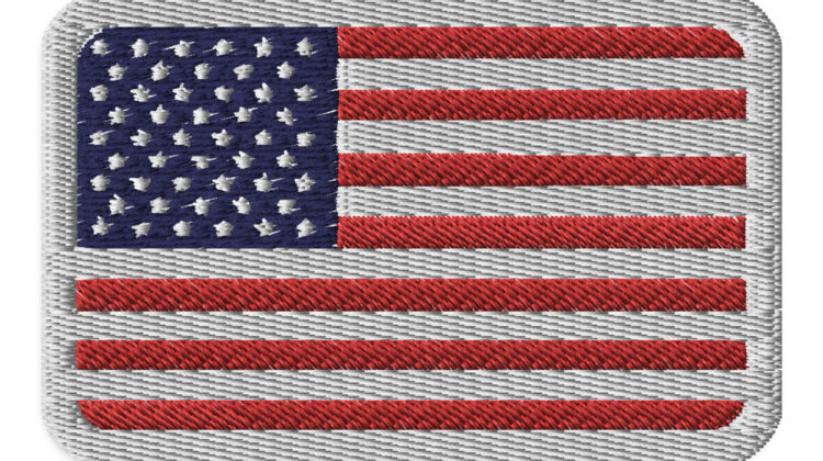 American Flag Embroidered patches Denim and Patches