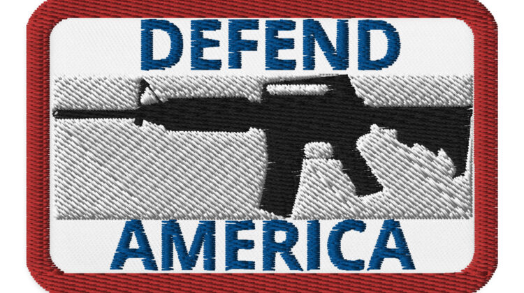 DEFEND AMERICA Embroidered patches Denim and Patches