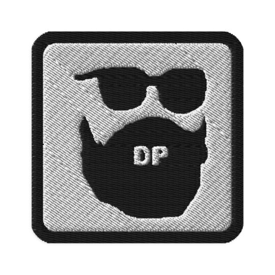 Beard and Sunglasses DP Embroidered patches Denim and Patches