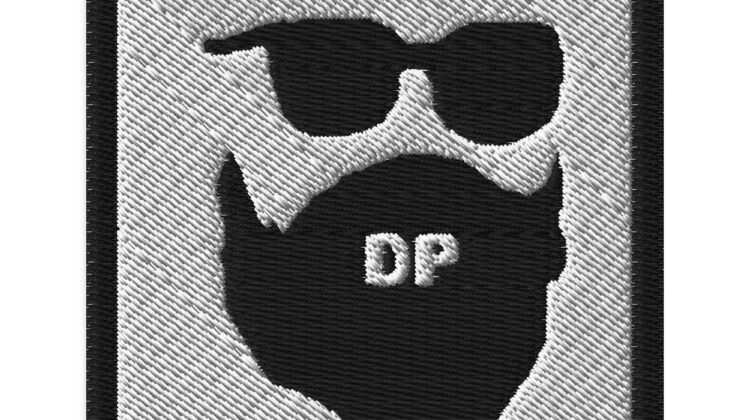 Beard and Sunglasses DP Embroidered patches Denim and Patches