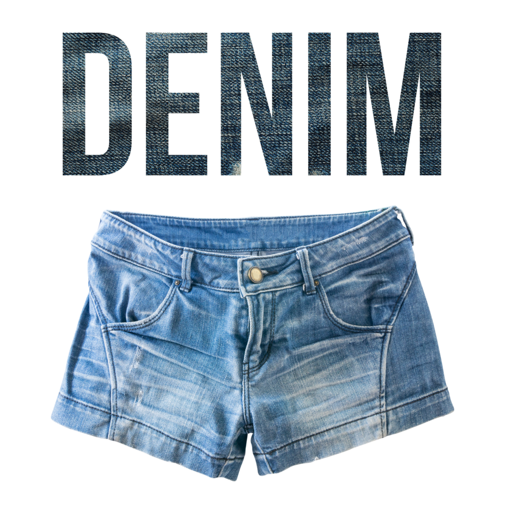 DENIM jean shorts - denim and patches